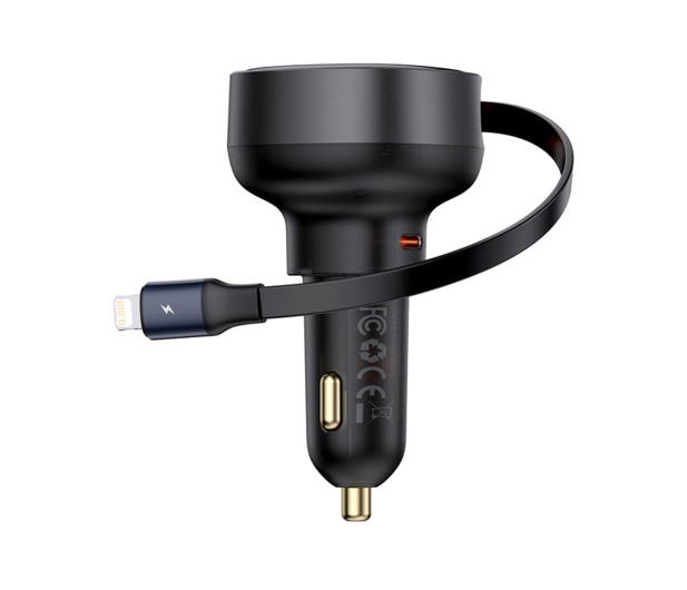 Baseus Ładowarka samochodowa USB-C żeńskie / Lightning męski 60W - 1502068 - zdjęcie 3